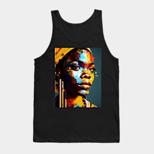 Colorful pop art style woman portrait Tank Top